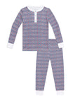 Sailor Hearts Two Piece Kids Henley Pajamas