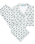 Posy Floral Block Women’s Button Front Long Pajama Set