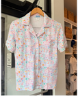 Mahjong Women’s Button Front Short Pajama Set