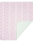 Pink Birth Flowers Baby Blanket