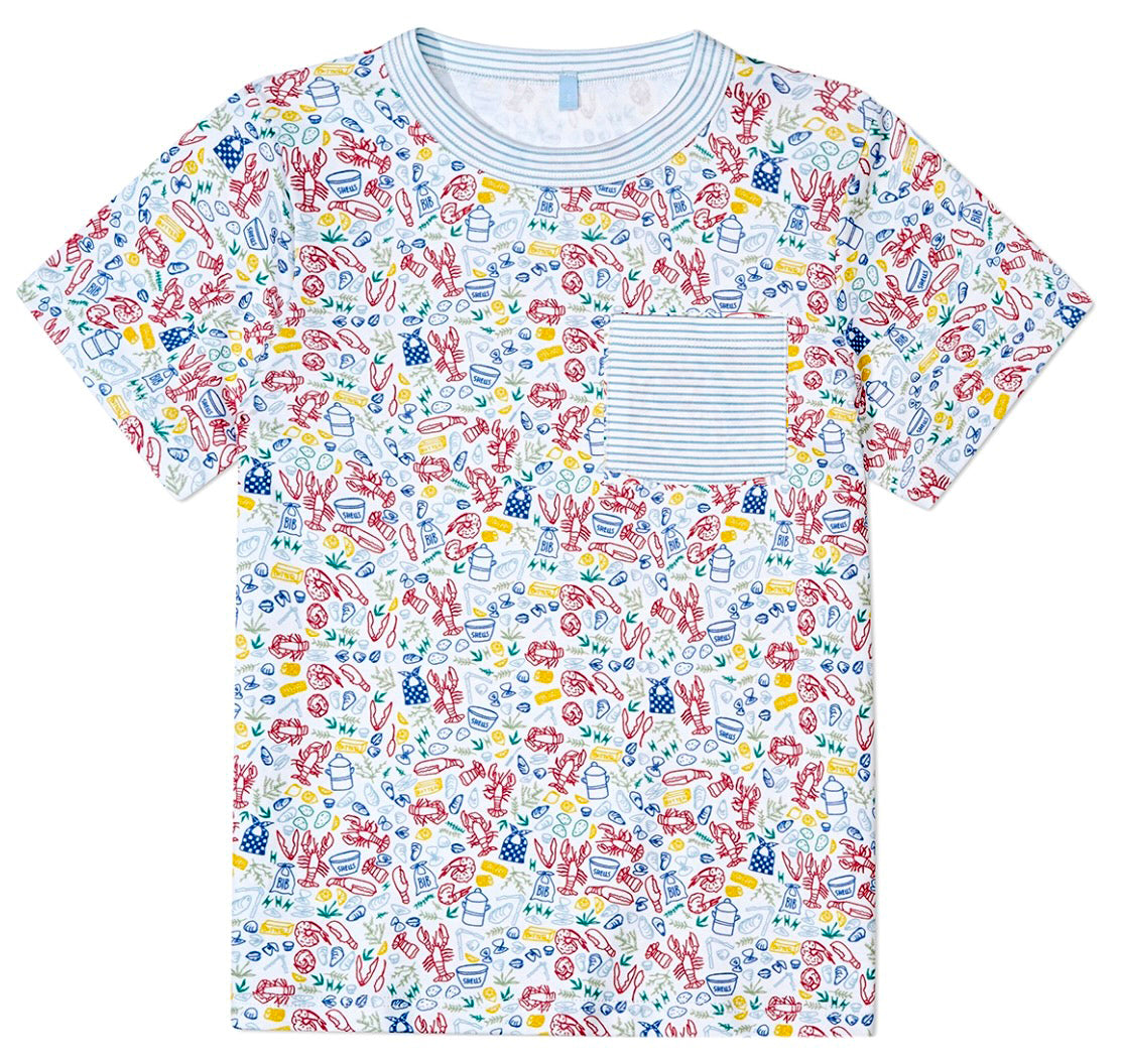 Lobster Bake Kids Pocket Tee Shirt