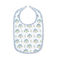 Posy Floral Block Print Round Baby Bib