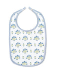 Posy Floral Block Block Print Round Baby Bib