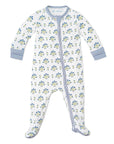 Posy Floral Block Block Print Zip Baby Onesie