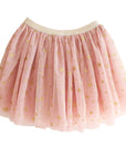 alimrose girls dress up tutu pink tulle with gold stars