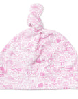 New York City Print Baby Hat, Pink