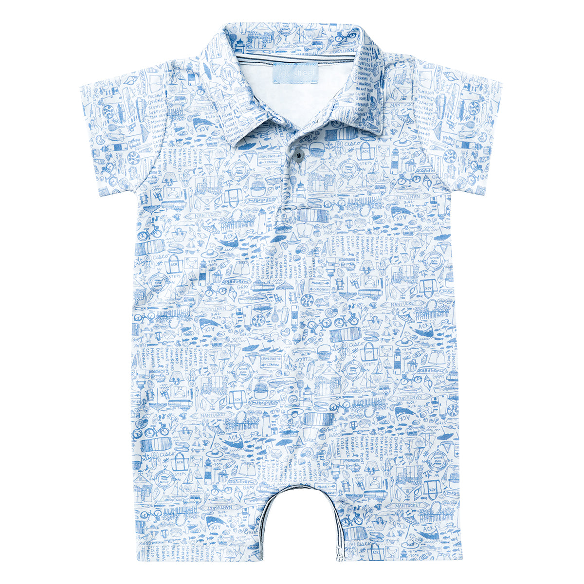 Nantucket Collared Baby Onesie