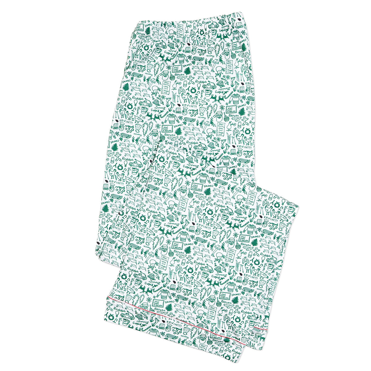 Joy Street Women's North Pole Christmas Long Pajama Button Down Bottom