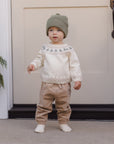 Quincy Mae Rex Sweater Tree Fair Isle