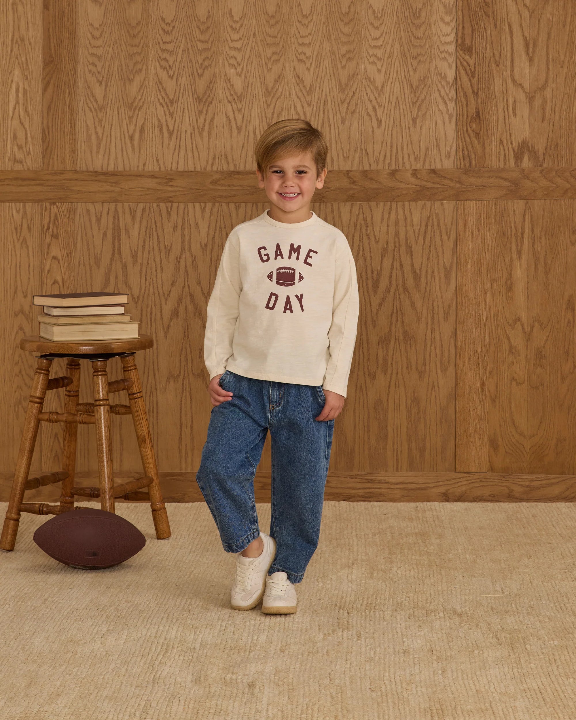 Rylee + Cru Long Sleeve Paneled Tee Game Day