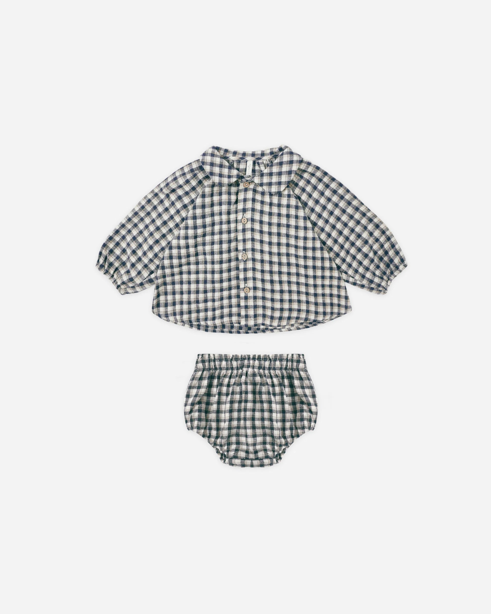 Rylee + Cru Nellie Set Navy Check