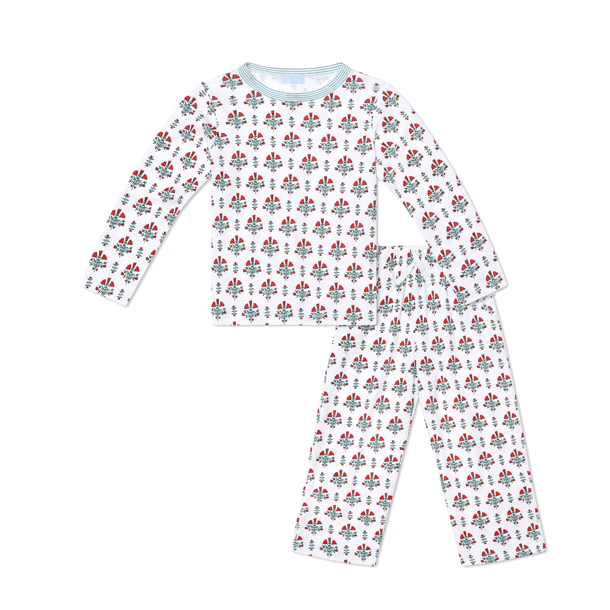 Poinsettia Block Print Long Lounge Play Set
