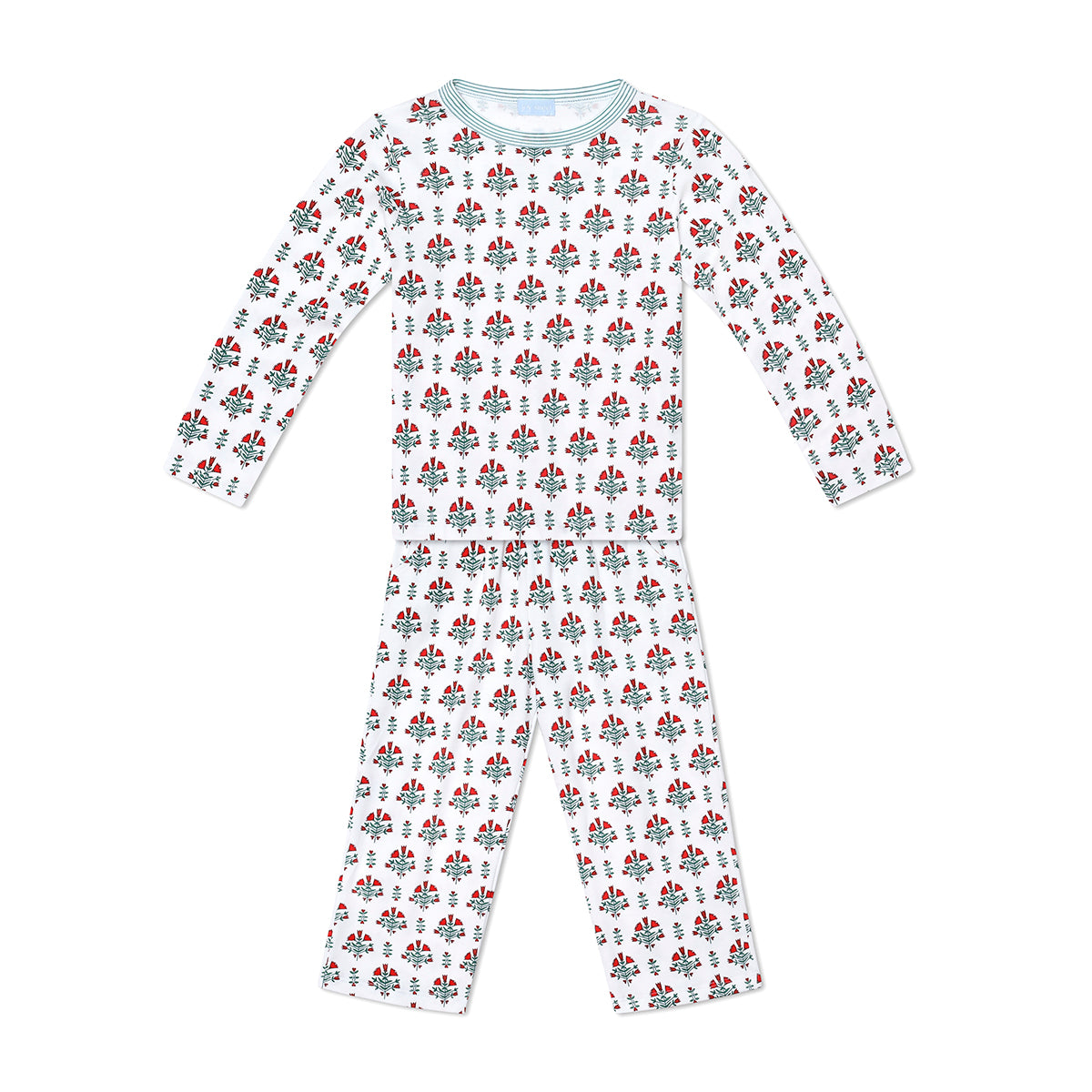Poinsettia Block Print Long Lounge Play Set
