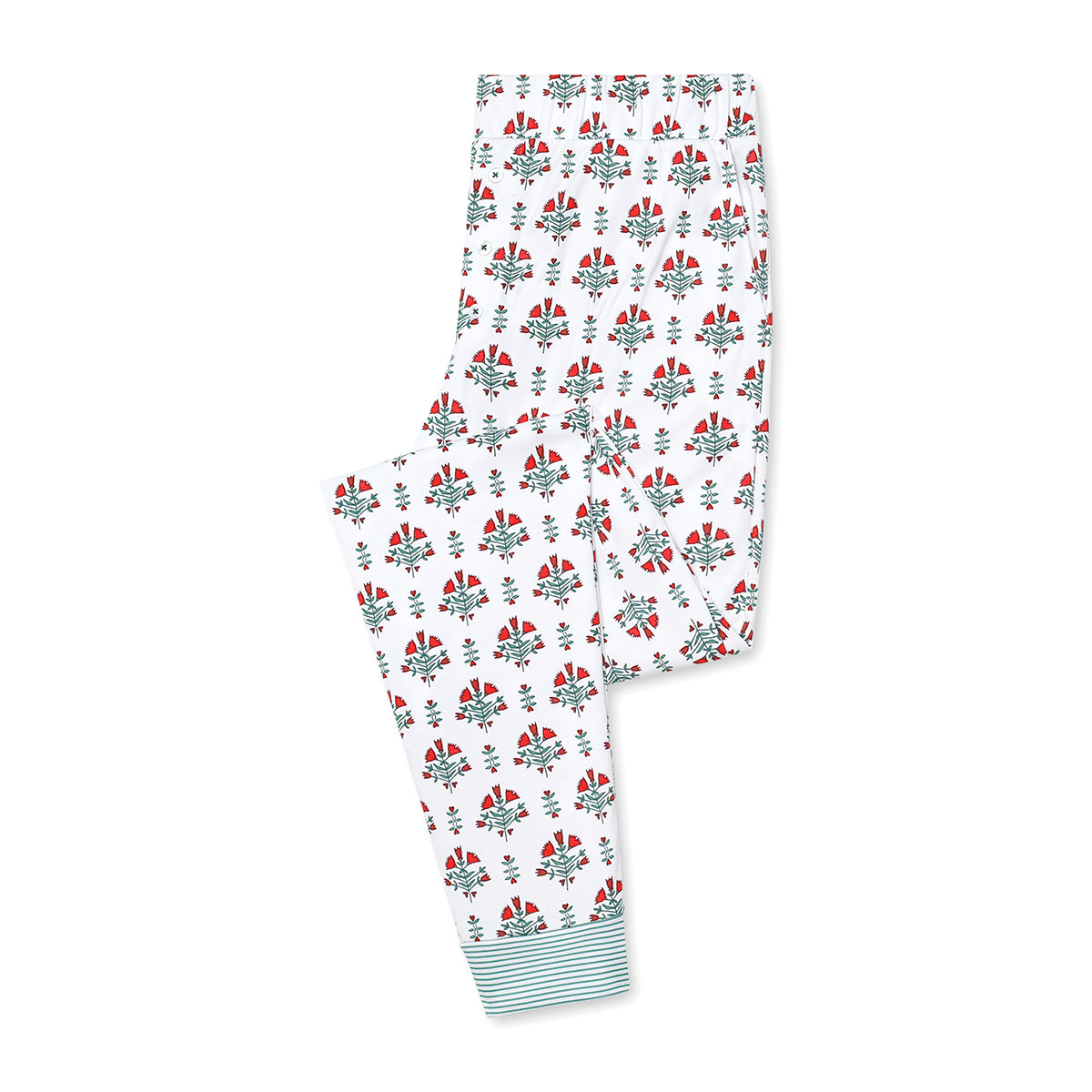 Poinsettia Block Women’s Henley Pajama Set