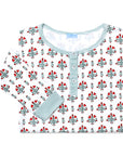 Poinsettia Block Women’s Henley Pajama Set