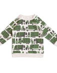 Winter Water Factory Garbage Truck Sweatshirt, Recycling Green |Mockingbird Baby & Kids
