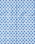 Joy Street Blue Heart Stripe Collection Detail of Print