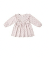 Quincy Mae Long Sleeve Ruffle V Dress Lilac Ditsy