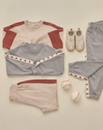 Rylee + Cru Pouch Pocket Crew in Heathered Dusty Blue