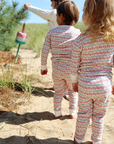 Christmas Lobsters Two Piece Kids Henley Pajamas
