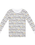 Christmas Trains Two Piece Kids Pajamas