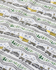 Christmas Trains Zip Baby Onesie