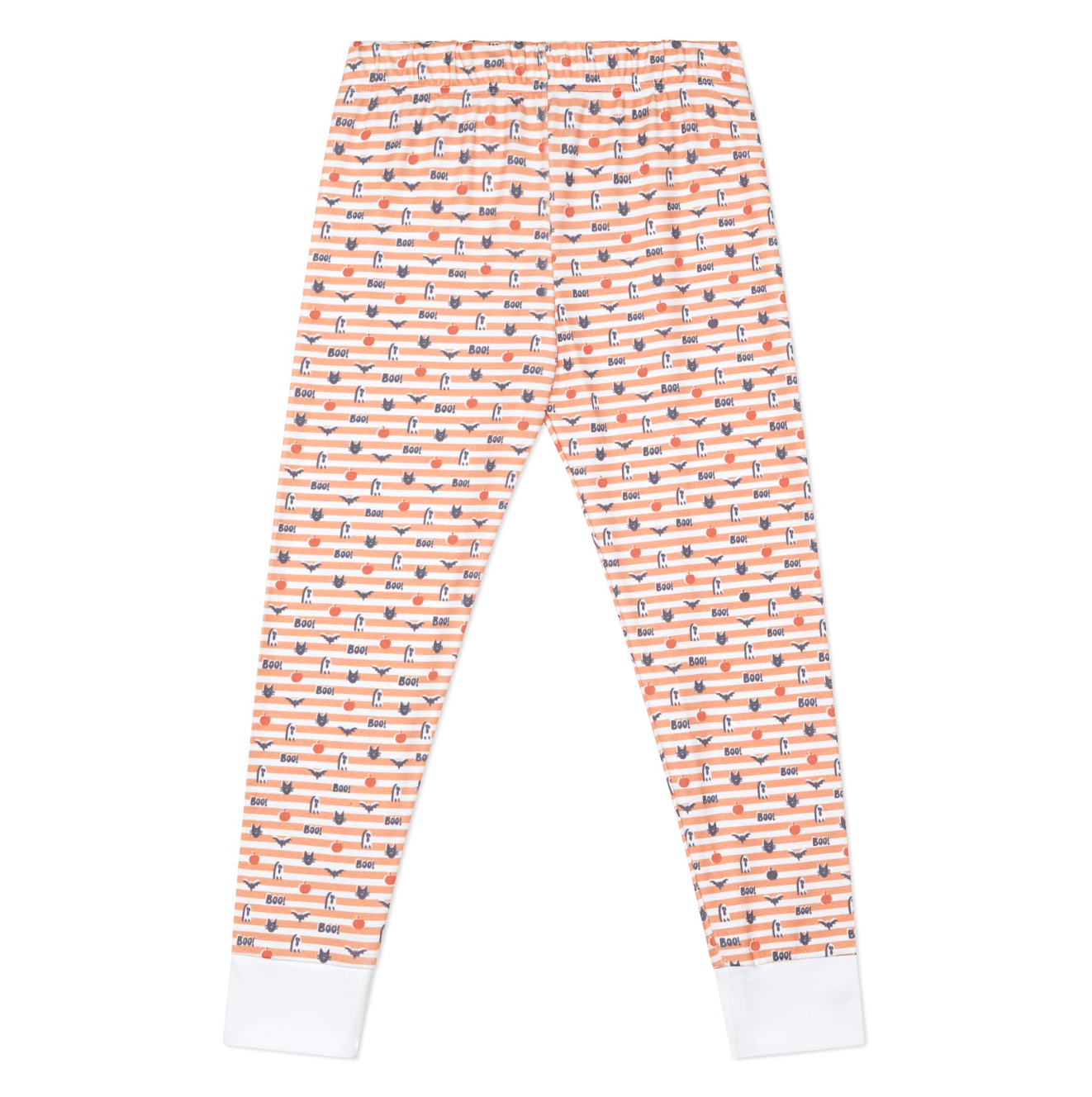 Pumpkin Stripe Halloween Two Piece Kids Henley Pajamas
