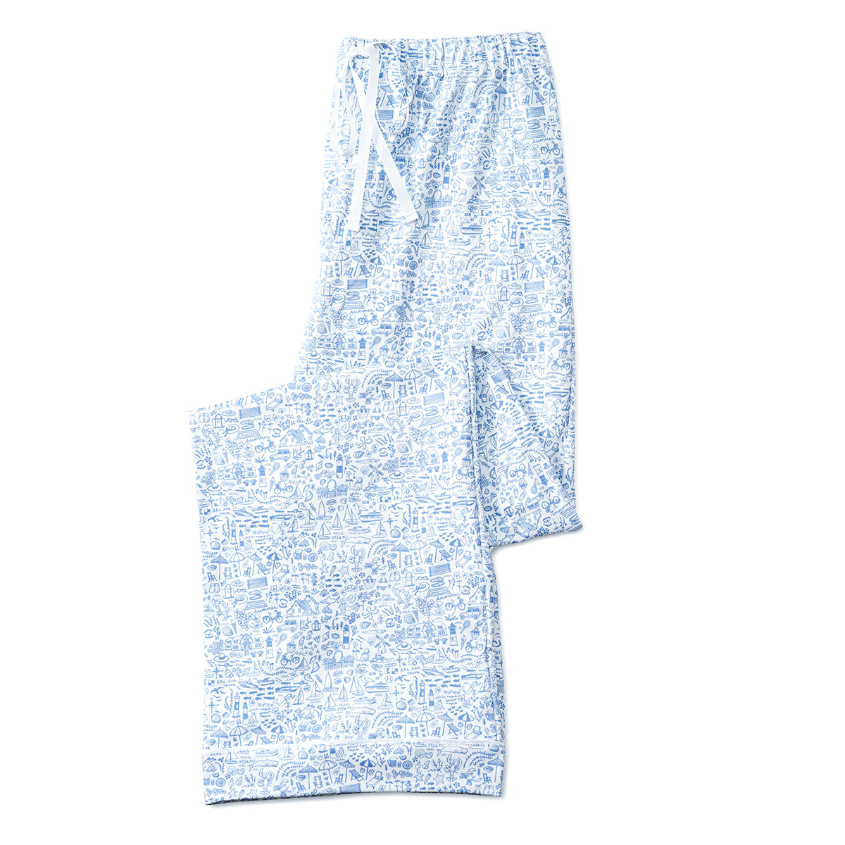 Seaside Women’s Button Front Long Pajama Set