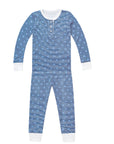 Stars & Stripes Kids Two Piece Henley Pajama Set