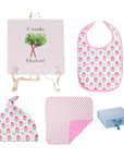 Geranium Block Print Baby Gift Set