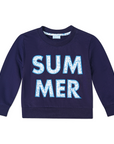 Seaside Summer Kids Crewneck Sweatshirt
