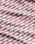 Christmas Heart Stripe Print