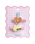 Waffle and Butter Hair Clip Set