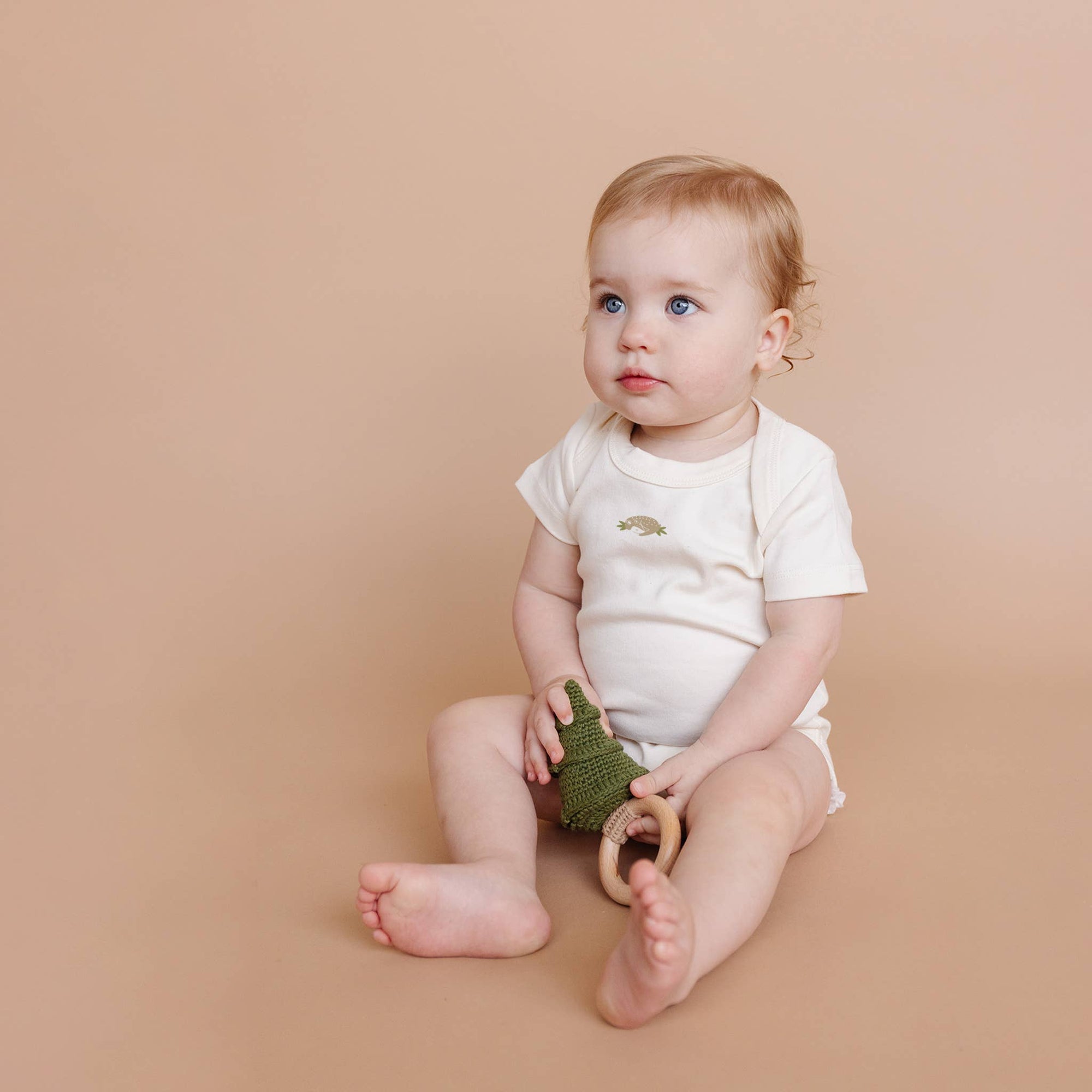 Cotton Crochet Rattle Teether Tree | Fall Christmas Forest