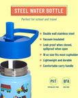 Trains, Planes & Trucks 18 oz Steel Water Bottle