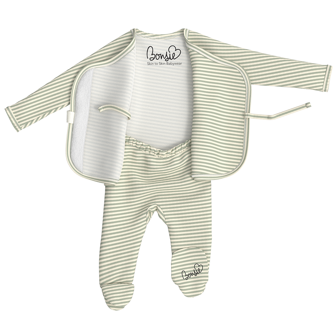 Bonsie Skin to Skin Babywear Footie - Mint Twist