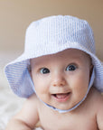 Light Blue Stripe Seersucker Bucket Hat Baby & Toddler