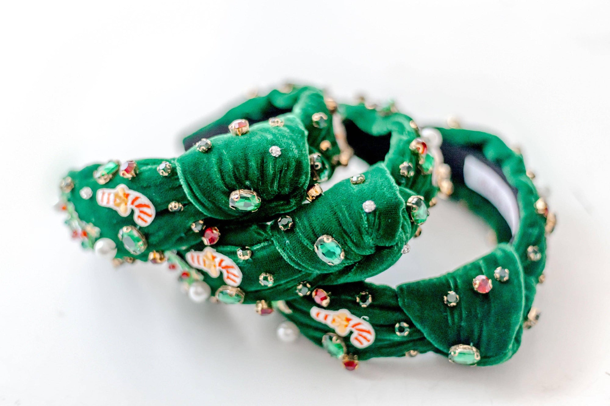 Beaded Headband - Christmas Craze: Green