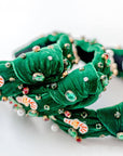 Beaded Headband - Christmas Craze: Green