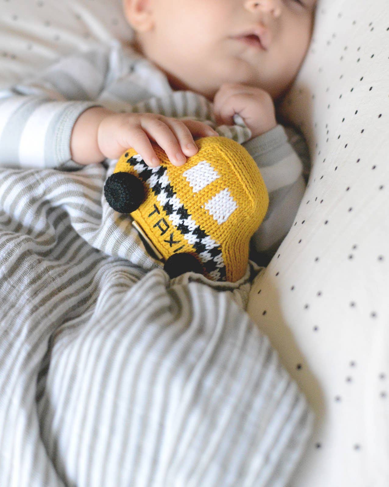 Organic Taxi Toy Baby Rattle
