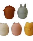 Animal Mold Free Silicone Bath Toy Set