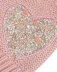 Girls Knit Heart Beanie Light Pink