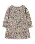 Girls' Floral Princess Dress with Pumpkin Embroidery