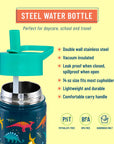 Jurassic Dinosaurs 14 oz Stainless Steel Water Bottle