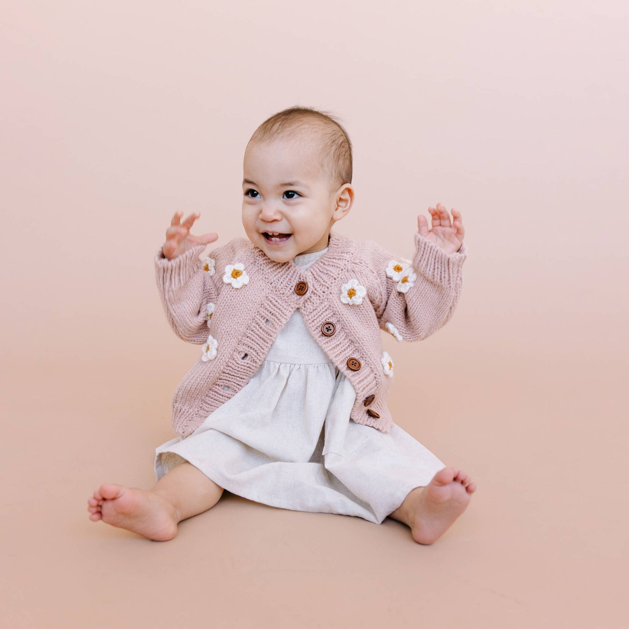 Blush Flower Cardigan Baby & Toddler Cardigan Sweater