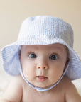 Light Blue Stripe Seersucker Bucket Hat Baby & Toddler