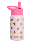Pink and Gold Stars 14 oz Steel Bottle