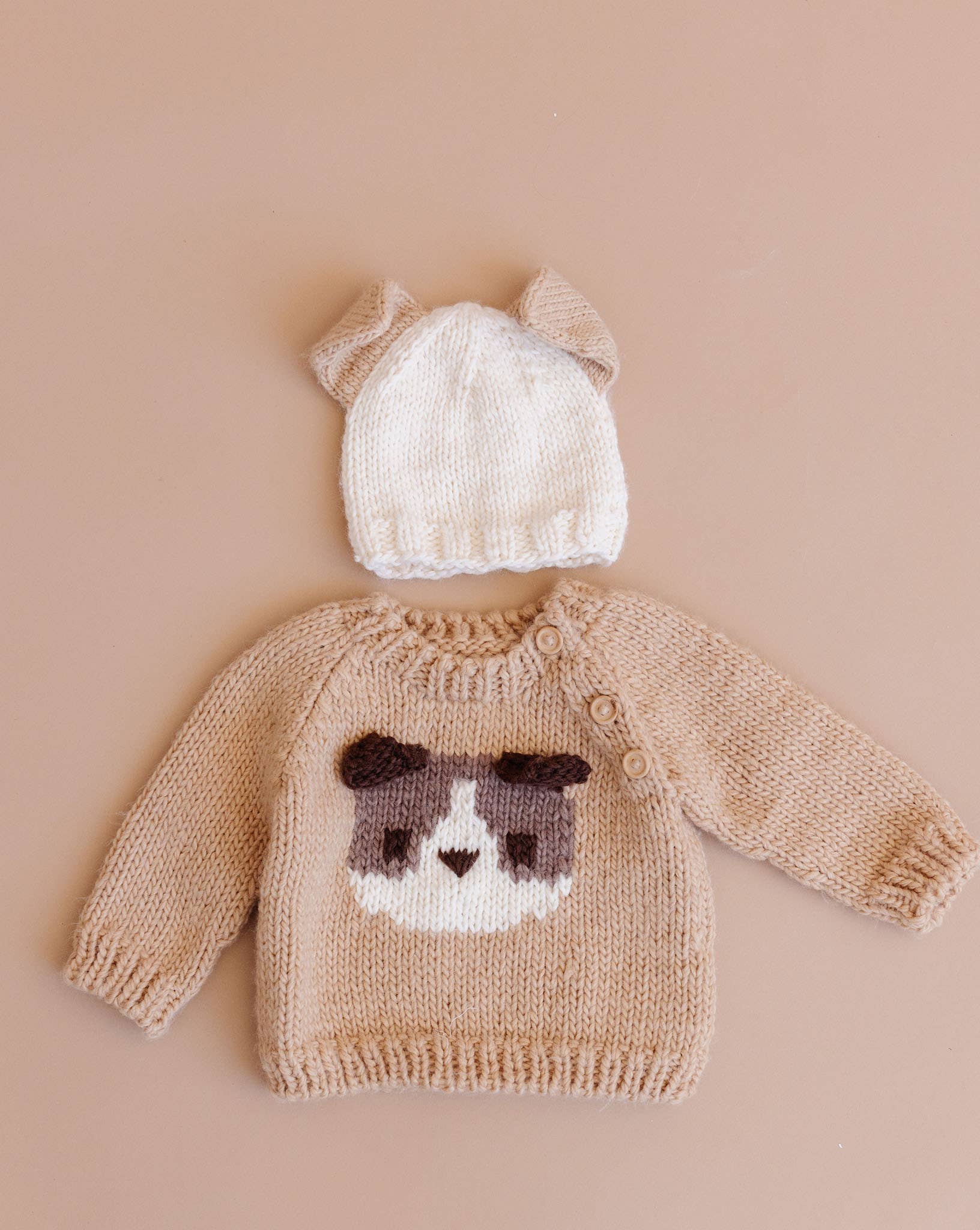 Dog Pullover 3D Sweater Baby Kid Fall Winter School: Latte / XS 6-12m