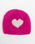 Heart Motif Beanie Kids: Pink