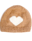 Heart Motif Beanie Kids: Pink